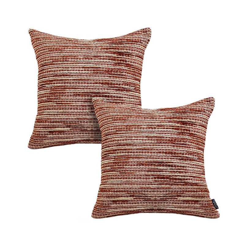 SOGA 2X 45cm RustToned Woven Pillowcase 1