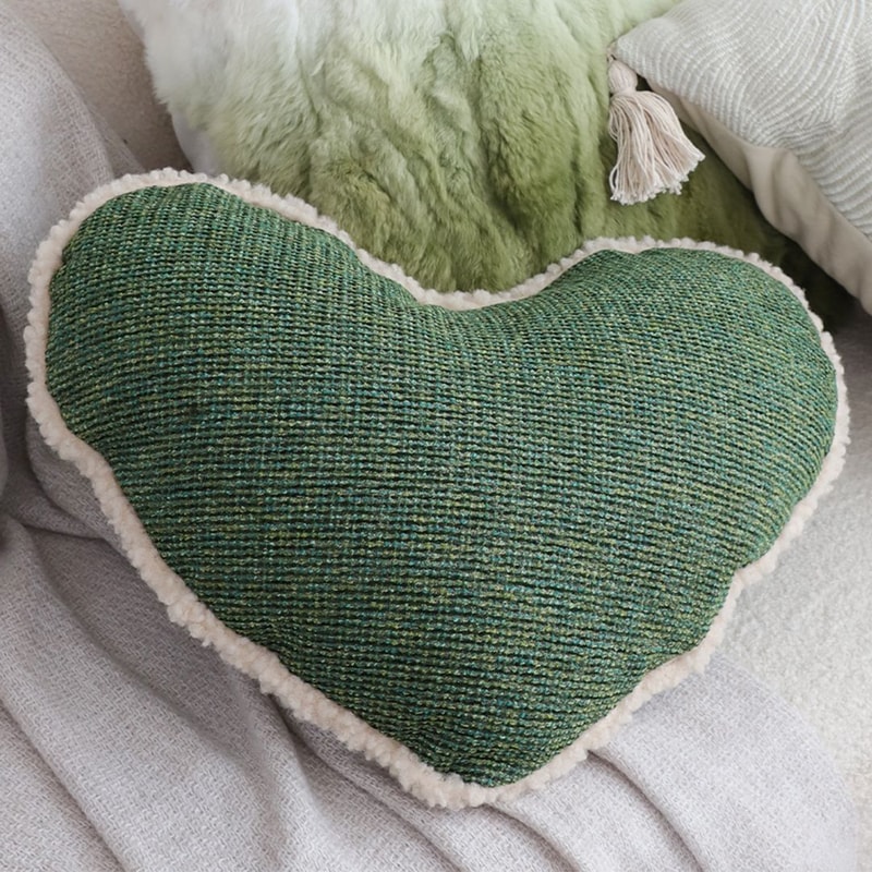 SOGA 2X 42x32cm Cozy HeartShaped Woven Pillowcase 3