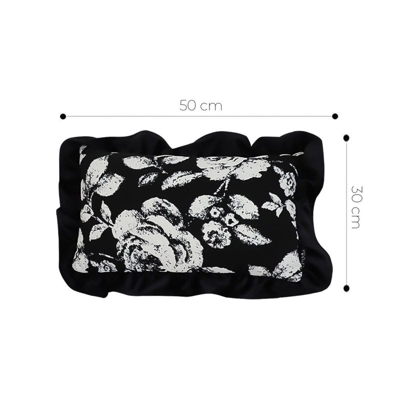 SOGA 2X 45cm Elegant Black White Cushion Cover With Tassels 5