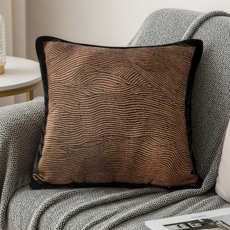 SOGA 2X 45cm Square Textured Wave Pillowcase Modern Style Cozy Accent Cover 0