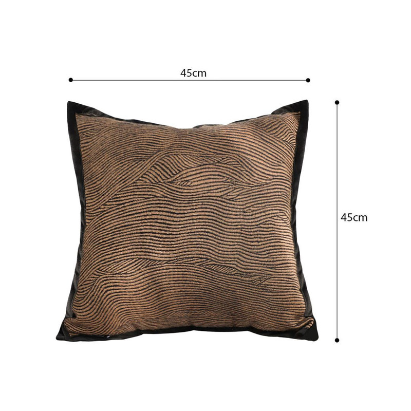 SOGA 2X 45cm Square Textured Wave Pillowcase Modern Style Cozy Accent Cover 4