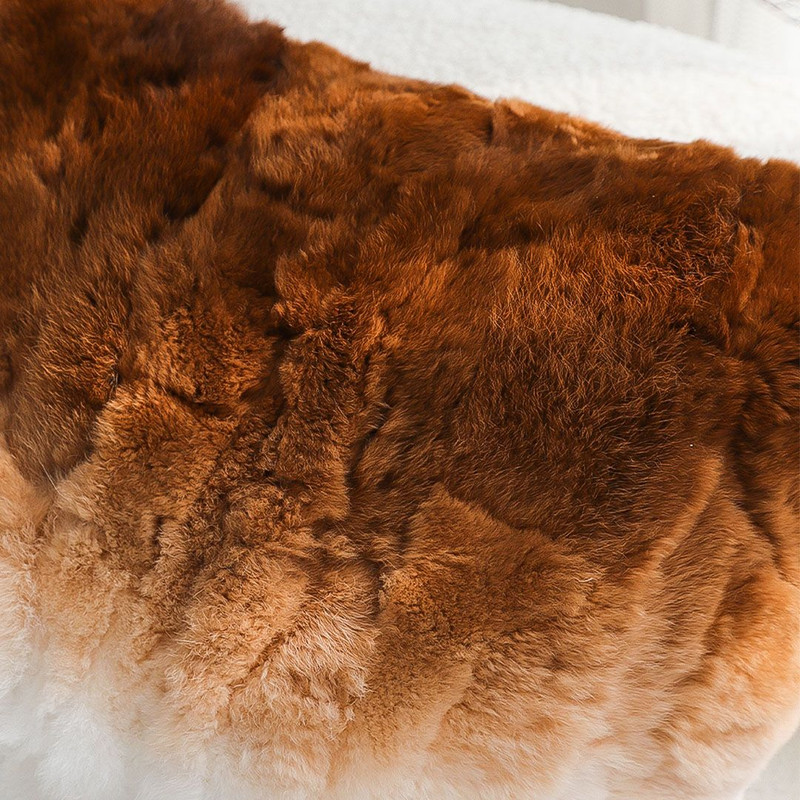SOGA 2X 45cm Luxury Gradient Faux Fur Pillowcase 5