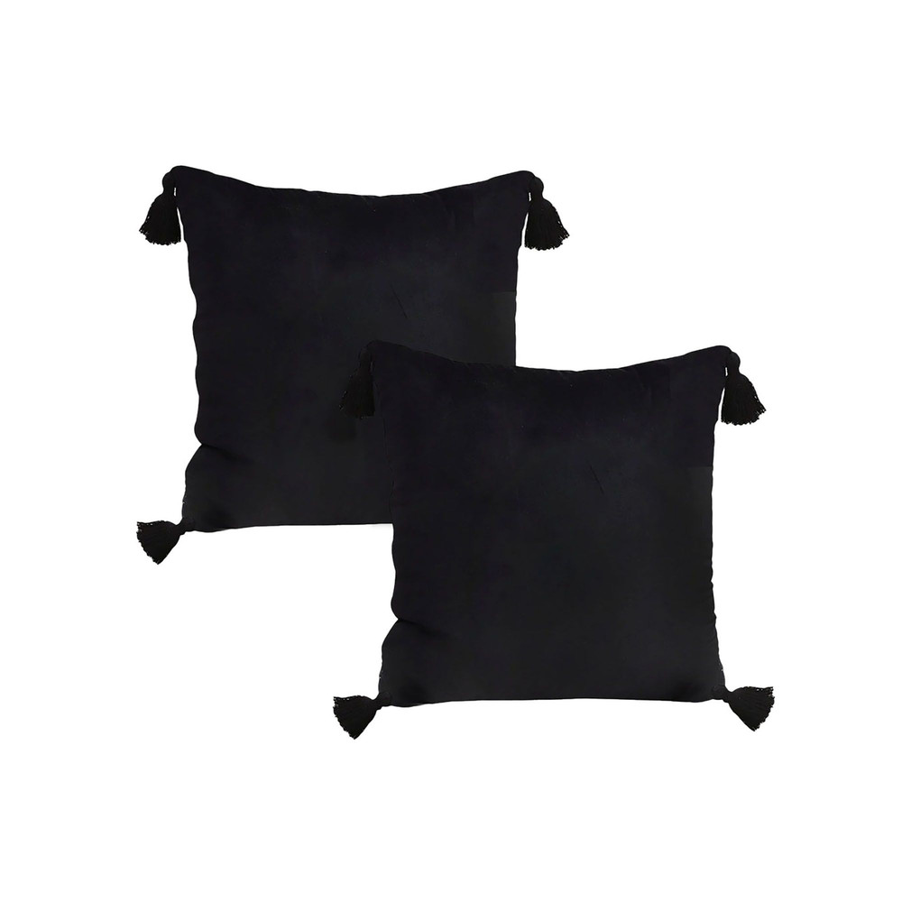 SOGA 2X 45cm Black Art Deco Geometric Outdoor Pillowcase 1