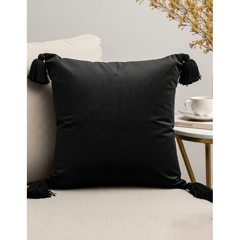 SOGA 2X 45cm Black Art Deco Geometric Outdoor Pillowcase 3