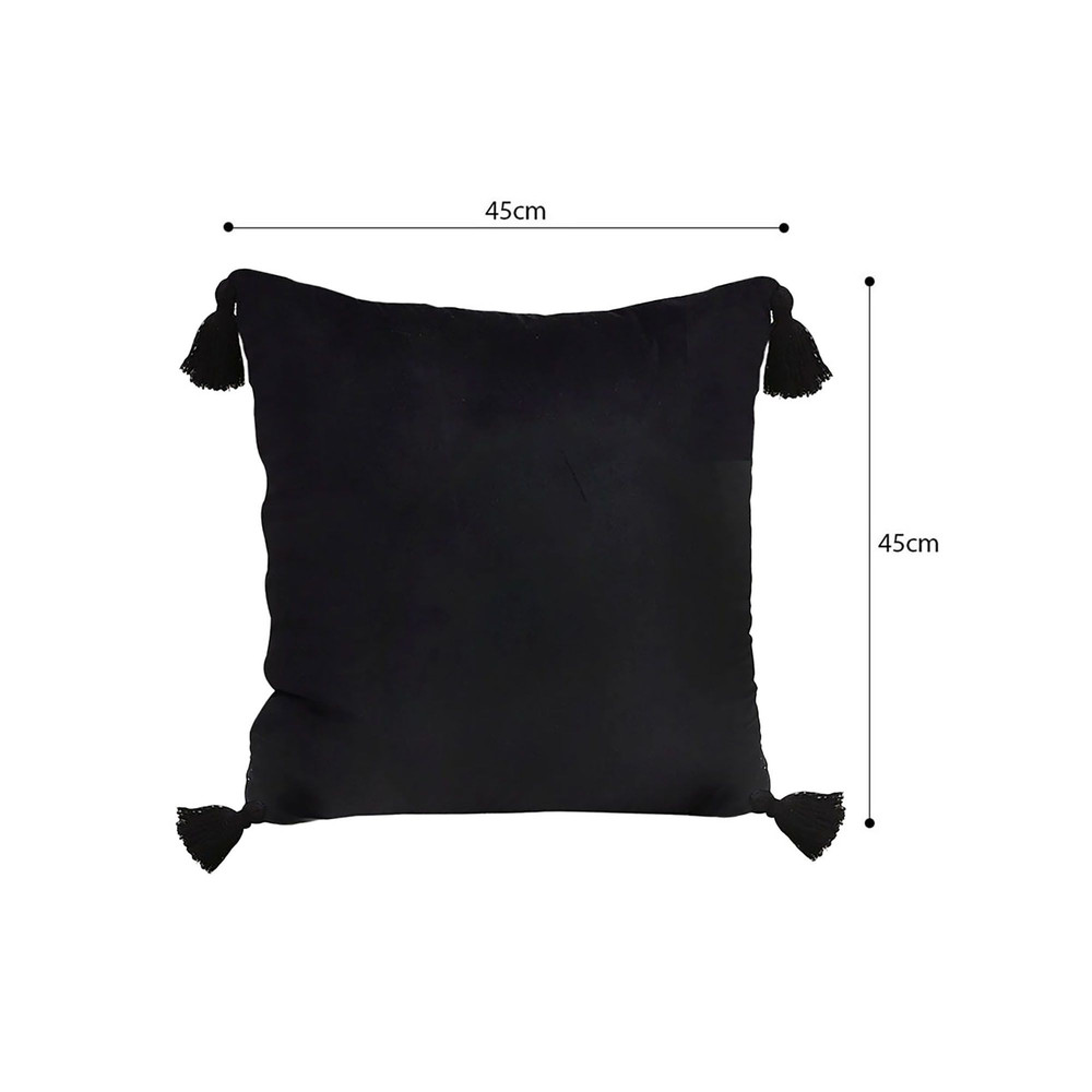 SOGA 2X 45cm Black Art Deco Geometric Outdoor Pillowcase 4