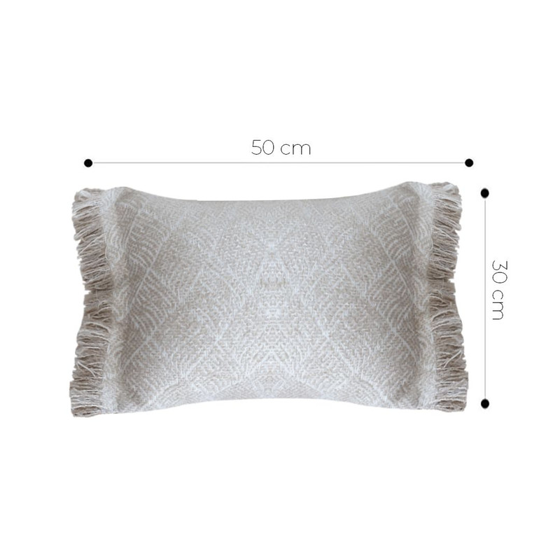 SOGA 2X 35x62cm Serene Textured Fringed Cushion Cover 4