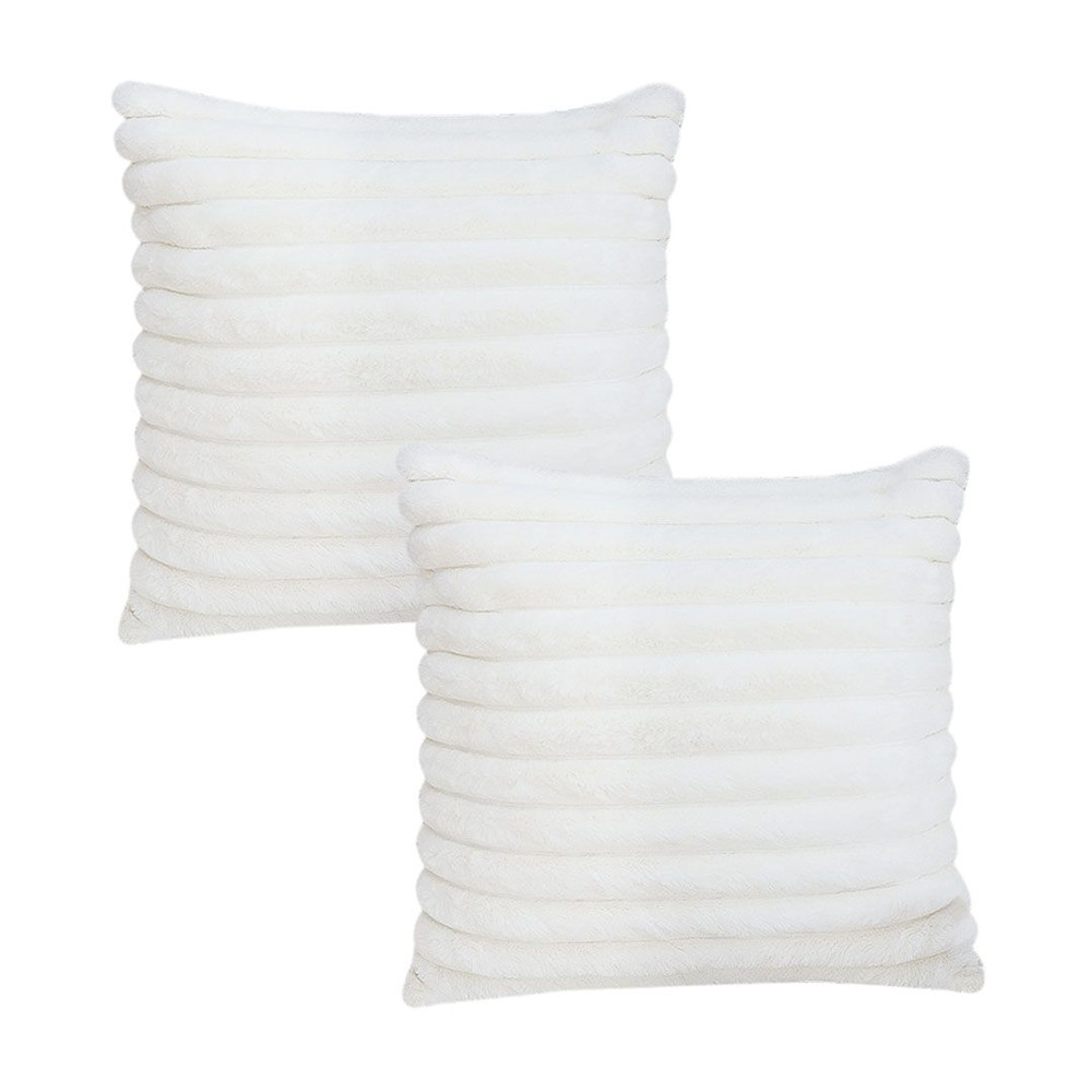 SOGA 2X 45cm Elegant White Textured Pillowcase 1