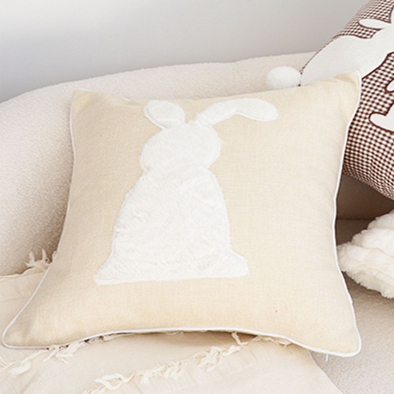 SOGA 2X 45cm Minimalist Bunny Silhouette Decorative Pillowcase 2