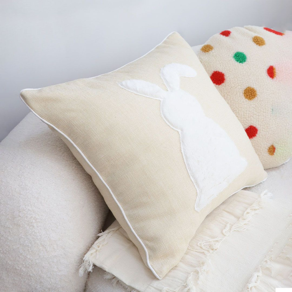 SOGA 2X 45cm Minimalist Bunny Silhouette Decorative Pillowcase 3