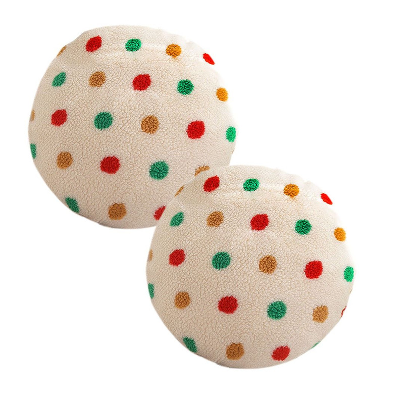 SOGA 2X 45cm Colorful Polka Dot Round Pillowcase 1