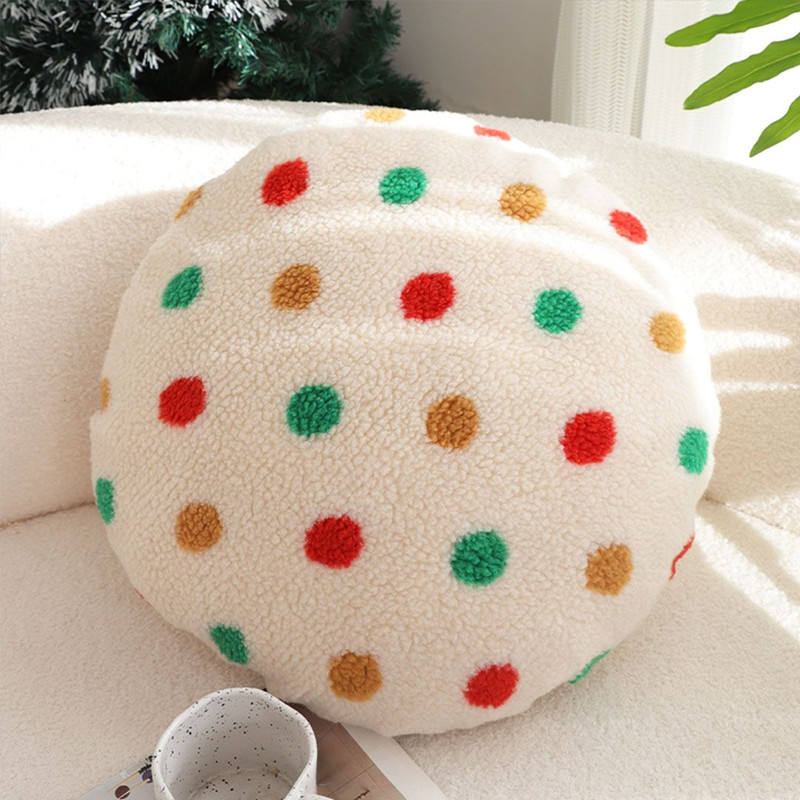 SOGA 2X 45cm Colorful Polka Dot Round Pillowcase 2