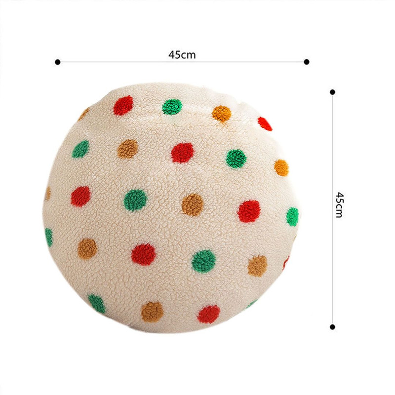 SOGA 2X 45cm Colorful Polka Dot Round Pillowcase 4