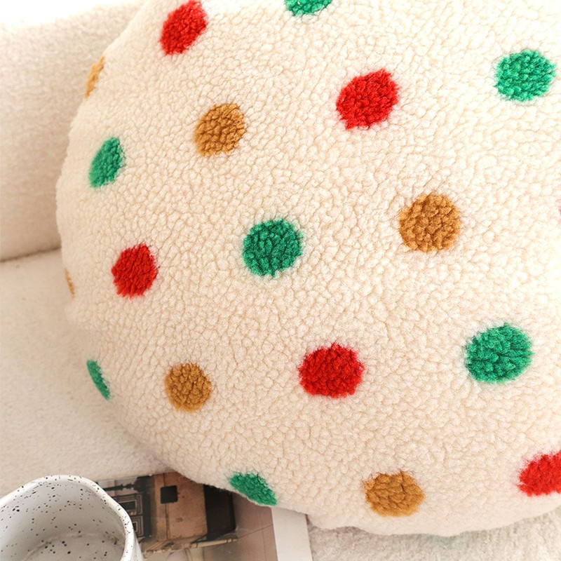 SOGA 2X 45cm Colorful Polka Dot Round Pillowcase 5