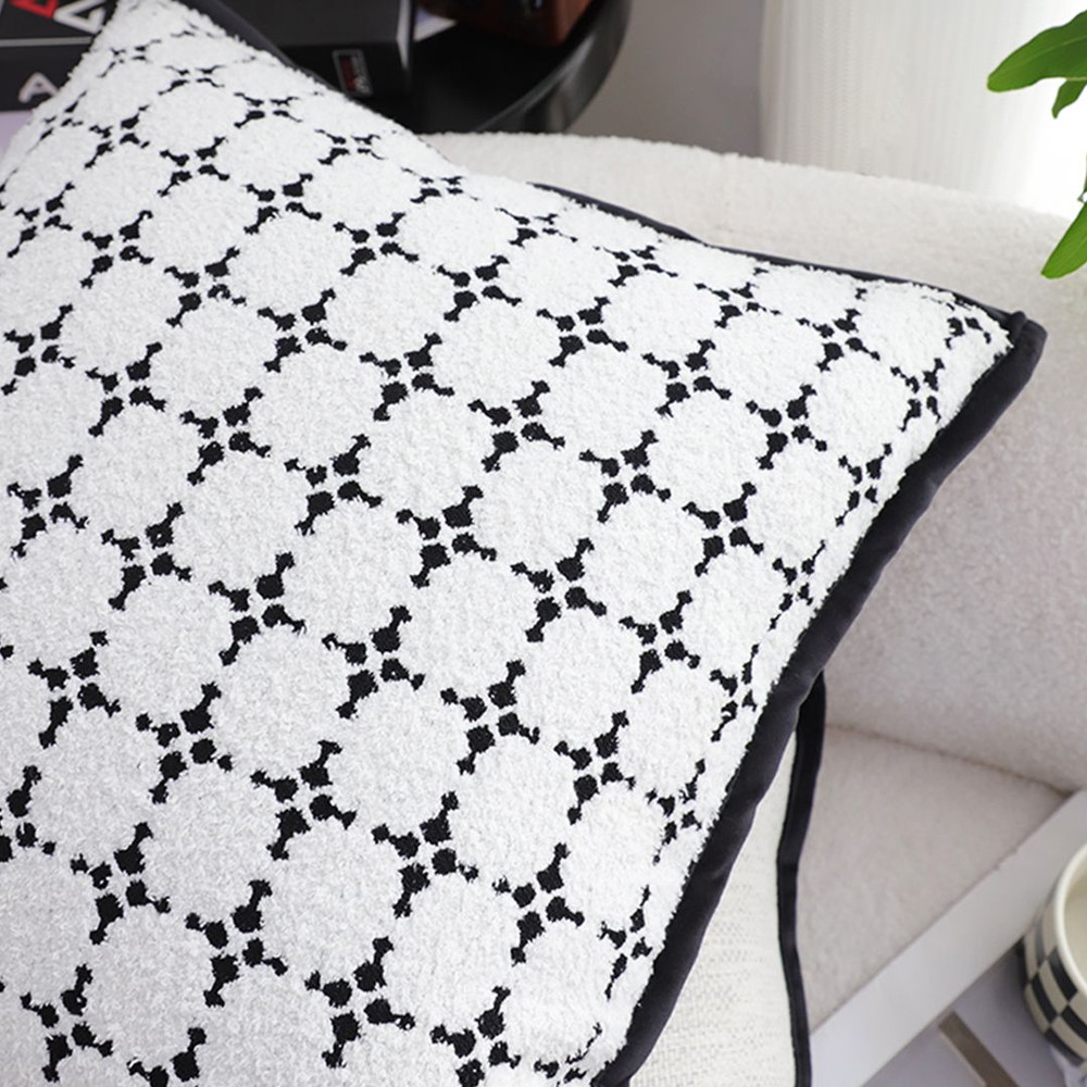 SOGA 2X 45cm Nordic Square Shape Monochrome Pattern Pillowcase 2