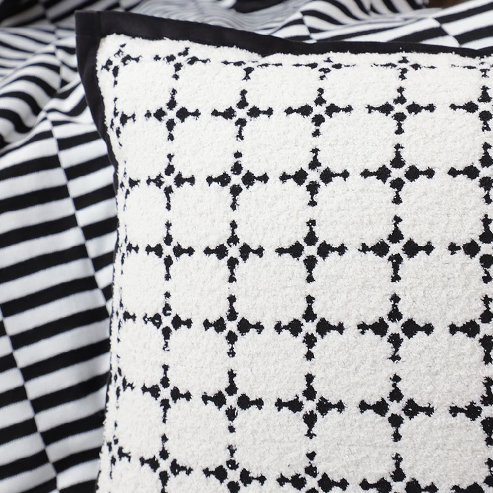 SOGA 2X 45cm Nordic Square Shape Monochrome Pattern Pillowcase 3