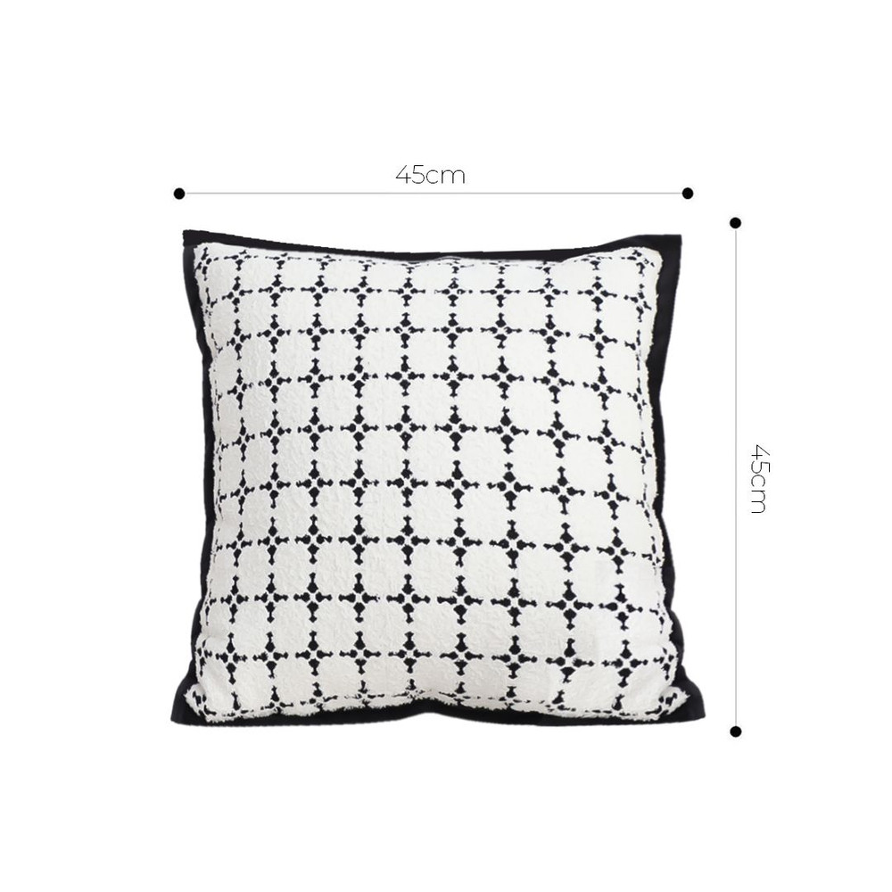 SOGA 2X 45cm Nordic Square Shape Monochrome Pattern Pillowcase 5