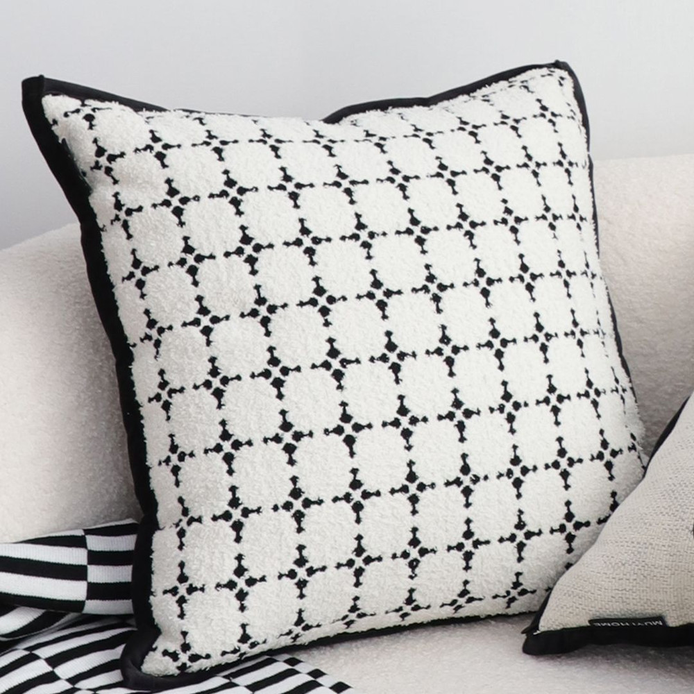 SOGA 2X 45cm Nordic Square Shape Monochrome Pattern Pillowcase 0