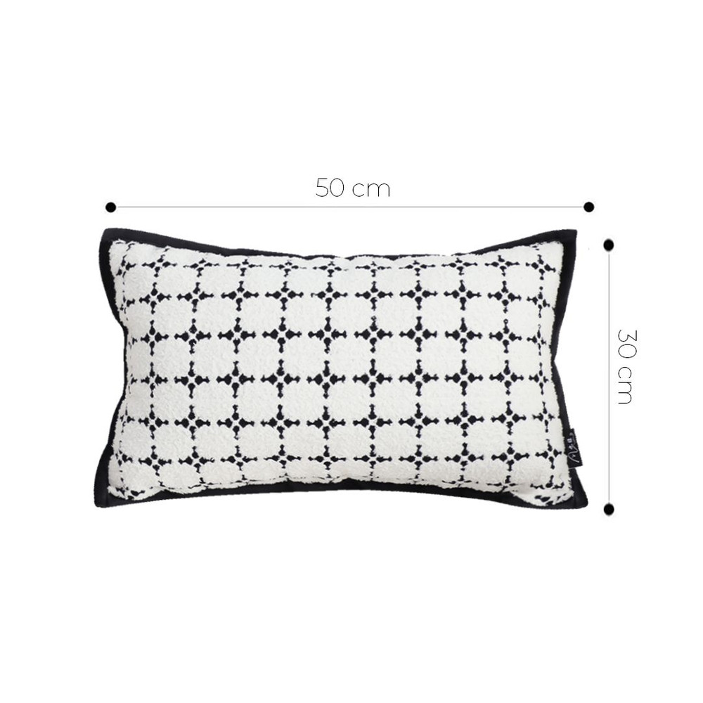 SOGA 2X 30x50cm Rectanngular Nordic Monochrome Pattern Pillowcase 5