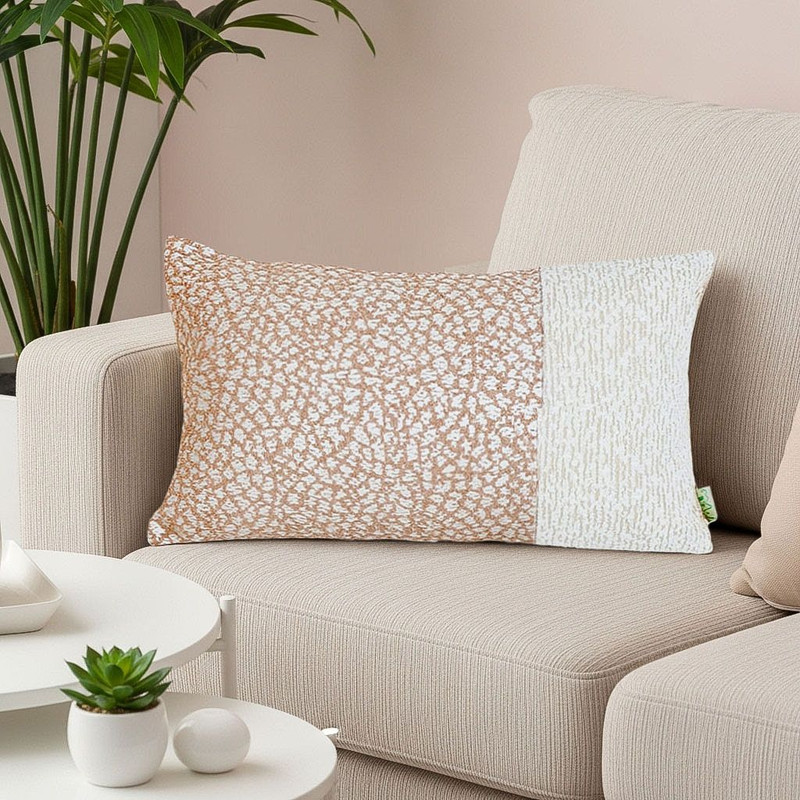 SOGA 2X 30x50cm Chic Leopard Print Solid Ivory Decorative Pillowcase 0