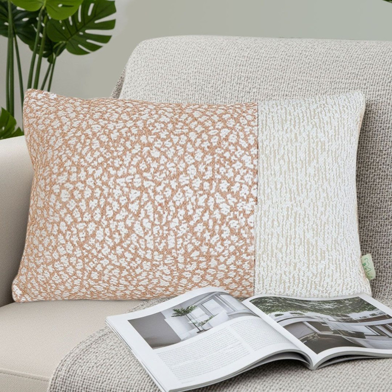 SOGA 2X 30x50cm Chic Leopard Print Solid Ivory Decorative Pillowcase 6