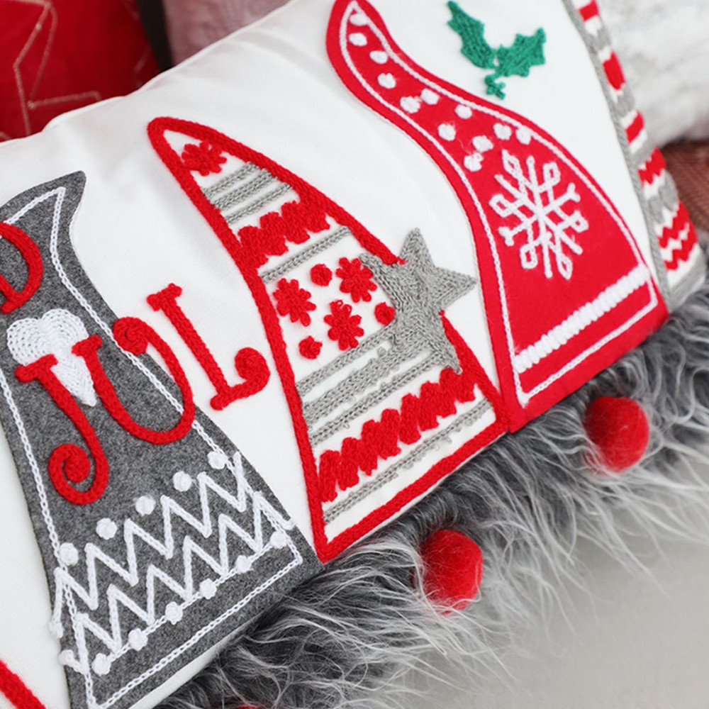 SOGA 2X 30x50cm White Christmas Rectangular Pillowcase With Design 3