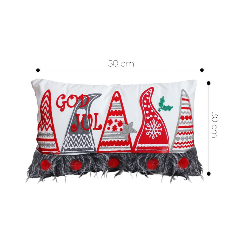 SOGA 2X 30x50cm White Christmas Rectangular Pillowcase With Design 5