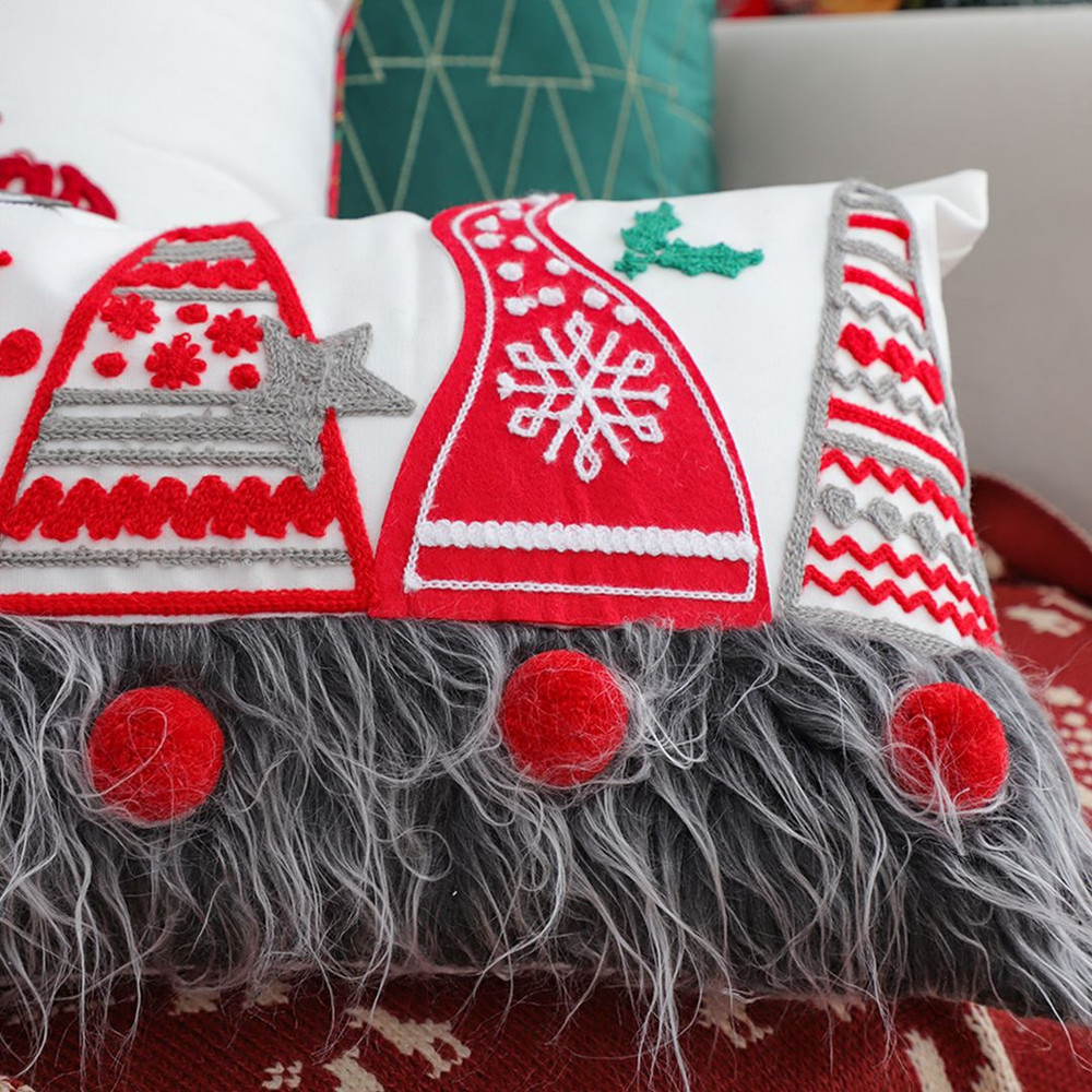 SOGA 2X 30x50cm White Christmas Rectangular Pillowcase With Design 6