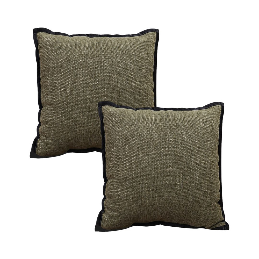 SOGA 2X 45cm Soft Olive Green Square Decorative Pillowcase 1