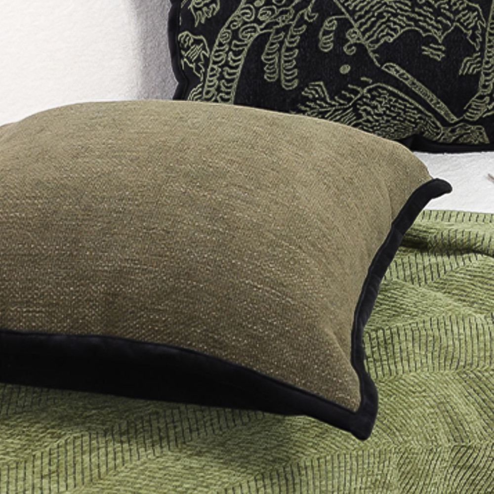 SOGA 2X 45cm Soft Olive Green Square Decorative Pillowcase 2