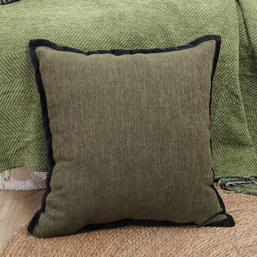 SOGA 2X 45cm Soft Olive Green Square Decorative Pillowcase 6