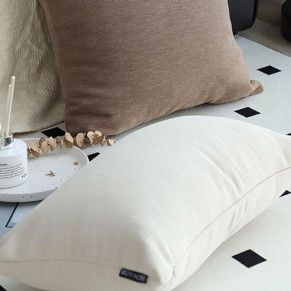 SOGA 2X 30x50cm Luxe White Rectangular Lumbar Pillowcase 2