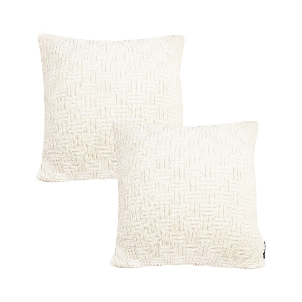 SOGA 2X 45cm Pure White Serenity Soft Stylish Accent Pillowcase 1