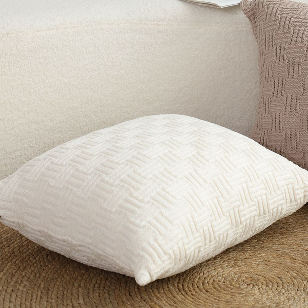 SOGA 2X 45cm Pure White Serenity Soft Stylish Accent Pillowcase 2