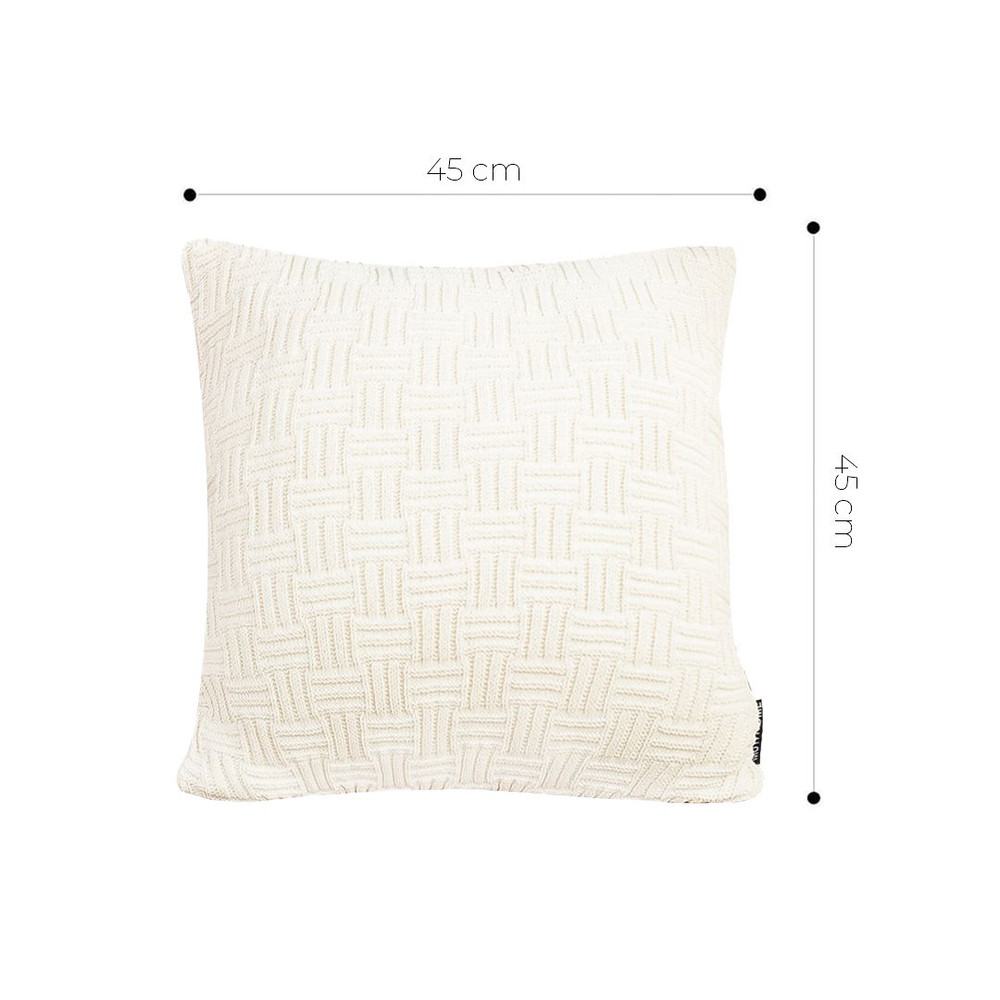 SOGA 2X 45cm Pure White Serenity Soft Stylish Accent Pillowcase 5