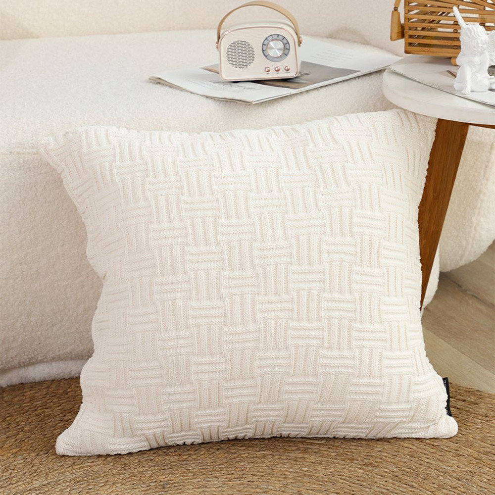 SOGA 2X 45cm Pure White Serenity Soft Stylish Accent Pillowcase 6