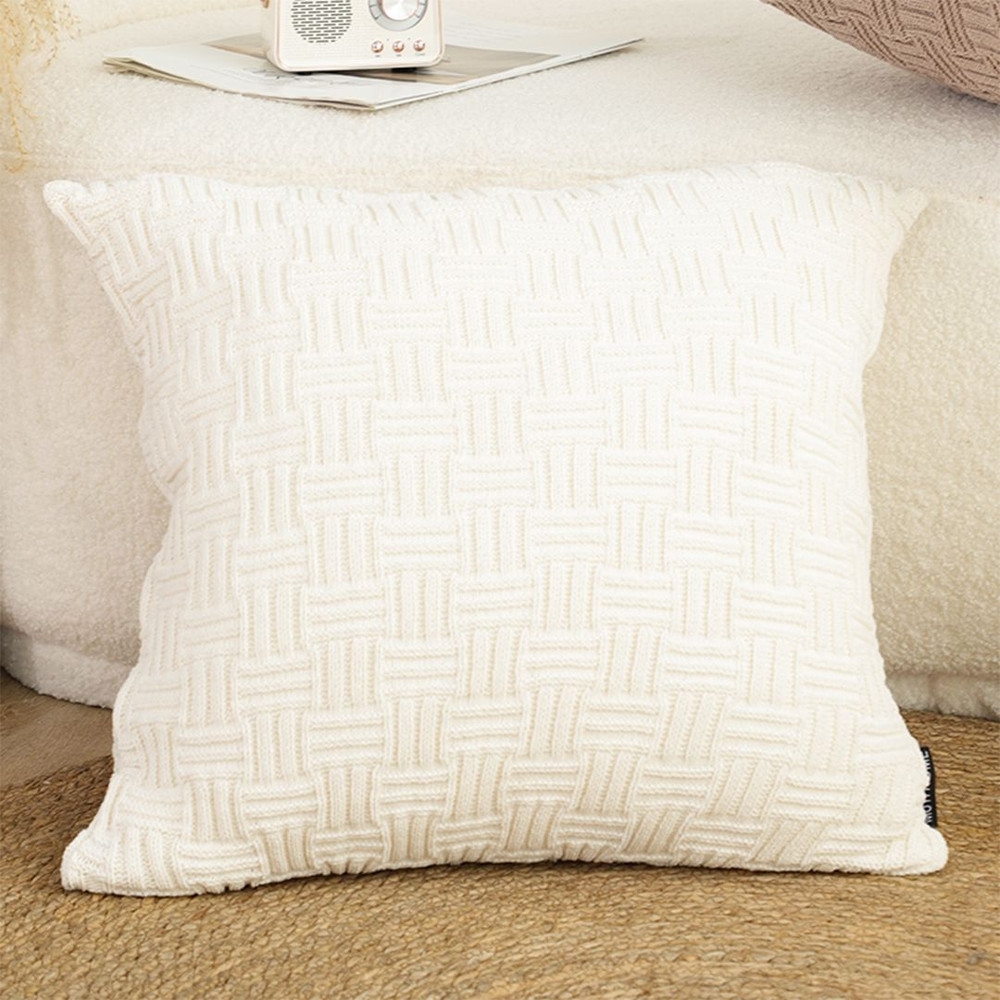 SOGA 2X 45cm Pure White Serenity Soft Stylish Accent Pillowcase 0