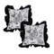 SOGA 2X 45cm Chic Botanical Bliss Black  White Square Pillowcase 1