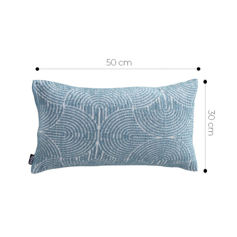SOGA 2X 30x50cm Blue Geometric Lumbar Pillowcase For Indoor Outdoor Home Decor 4