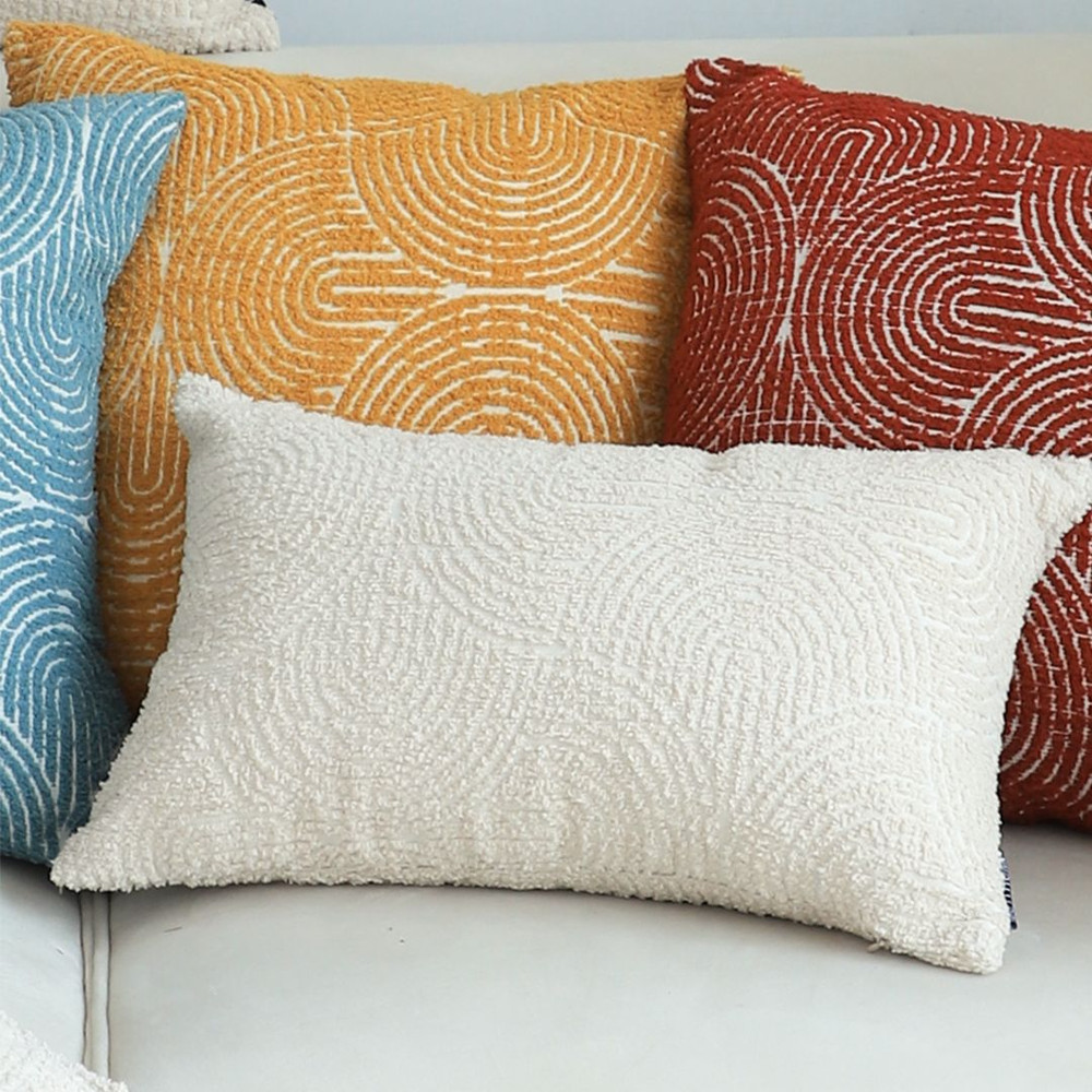 SOGA 2X 30x50cm Embroidered OffWhite Lumbar Pillowcase For Modern Home 5