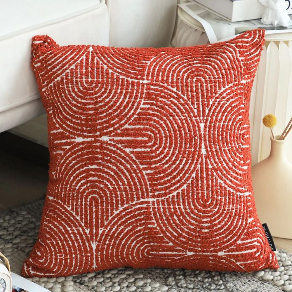 SOGA 2X 45cm Burgundy Cinnabar Rectangular Pillowcase For Home Decor 0