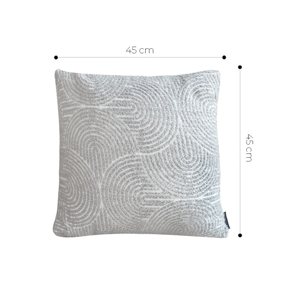 SOGA 2X 45cm Off White Embroidered Decorative Square Pillowcase 6