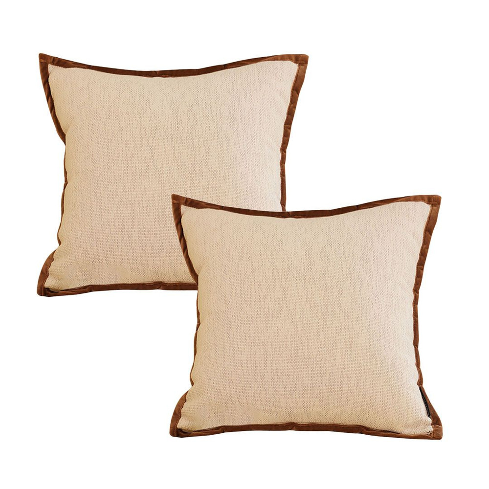 SOGA 2X 45cm Vintage OffWhite Square Decorative Pillowcase 1