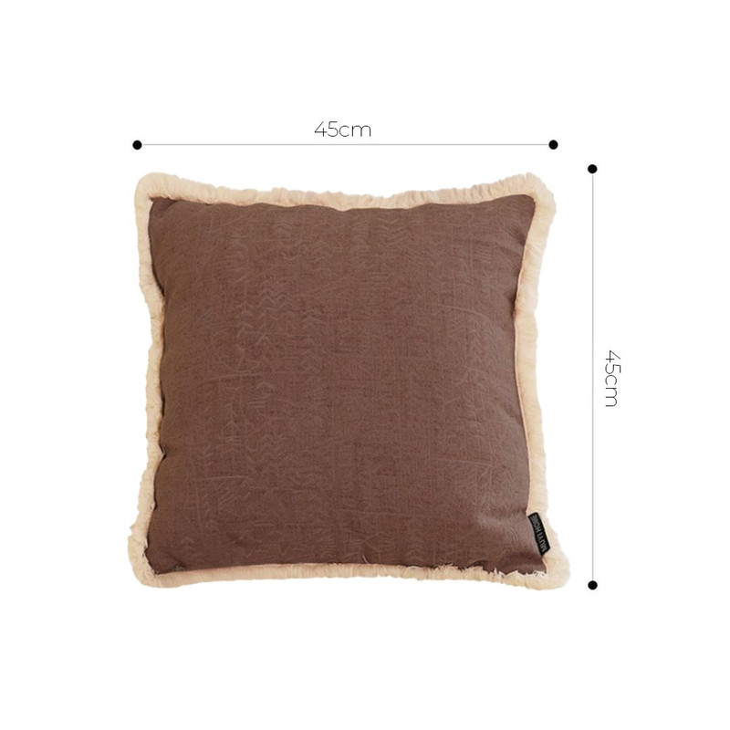 SOGA 2X 45cm Victorian Rose Embroidered Chocolate Pillowcase 4
