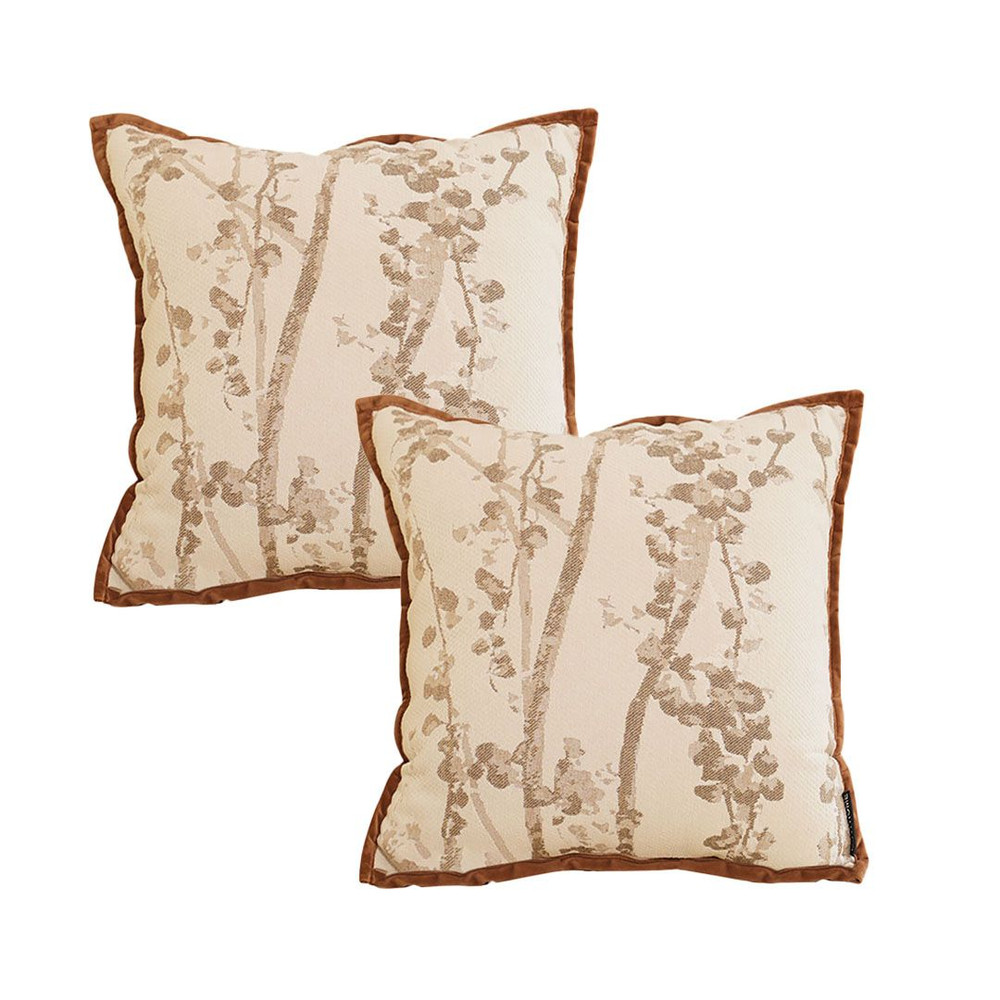 SOGA 2X 45cm Botanical Branch Print Decorative Pillowcases 1
