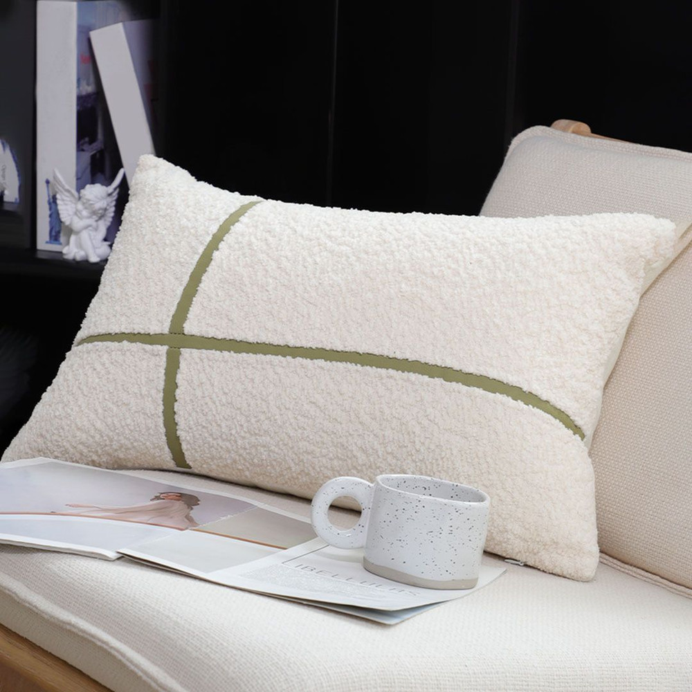 SOGA 2X 30x50cm Cozy Chic Lumbar Pillowcase With Modern Green Stripe 7