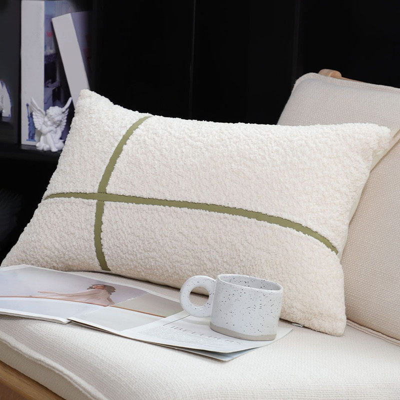 SOGA 2X 30x50cm Cozy Chic Lumbar Pillowcase With Modern Green Stripe 7
