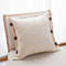 SOGA 2X 45cm Modern Cream Leather Tab Detail Textured Pillowcase 3