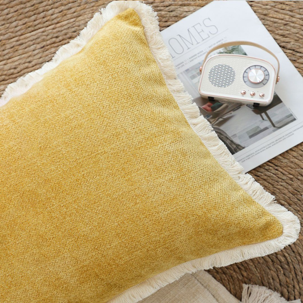 SOGA 2X 45cm Mustard Yellow Pillowcase 6