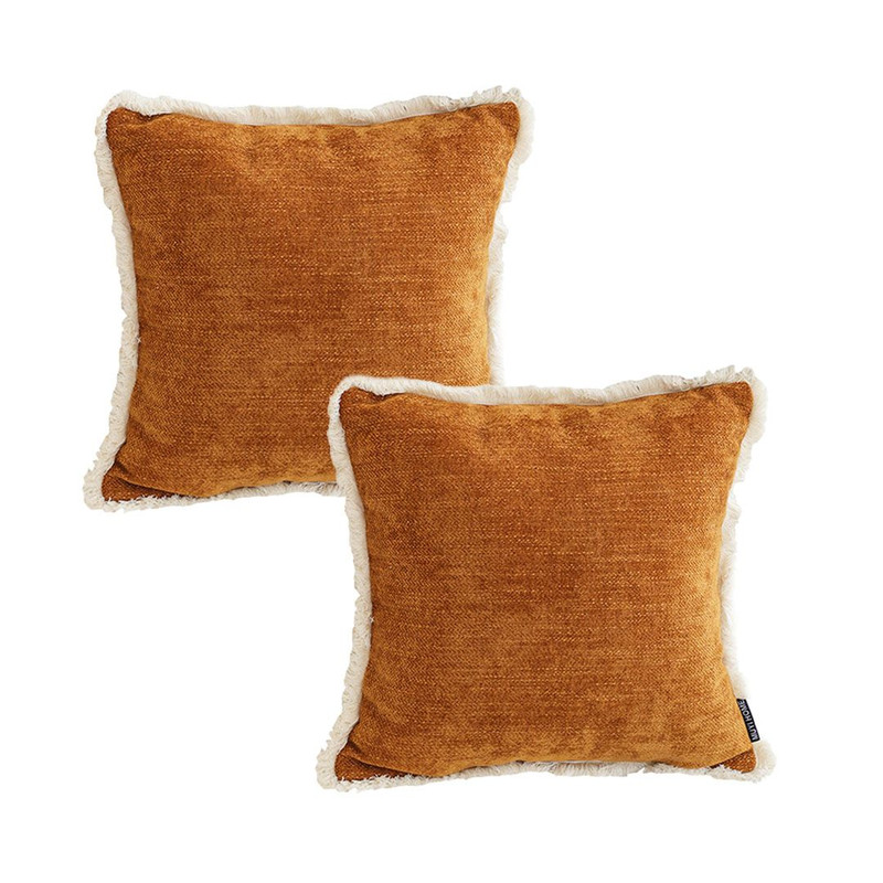 SOGA 2X 45cm Rust Orange Pillowcase 1