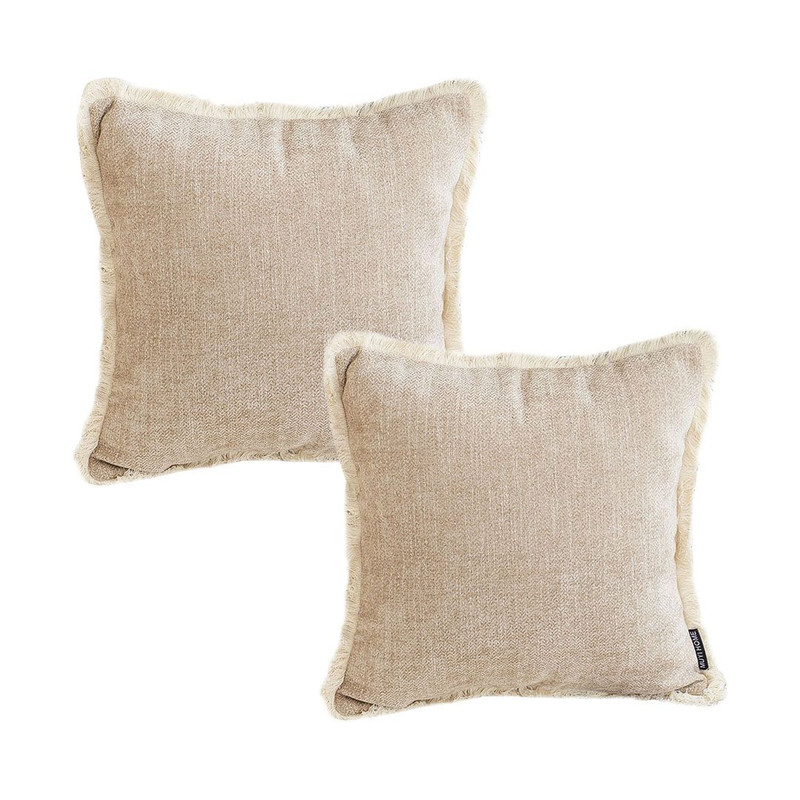 SOGA 2X 45cm Milk Coffee Square Pillowcase Cozy Neutral Accent 7